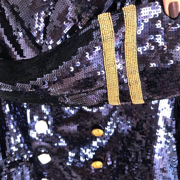 New Ralph Lauren Double Breasted Sequined Blazer - Picture 4 of 16